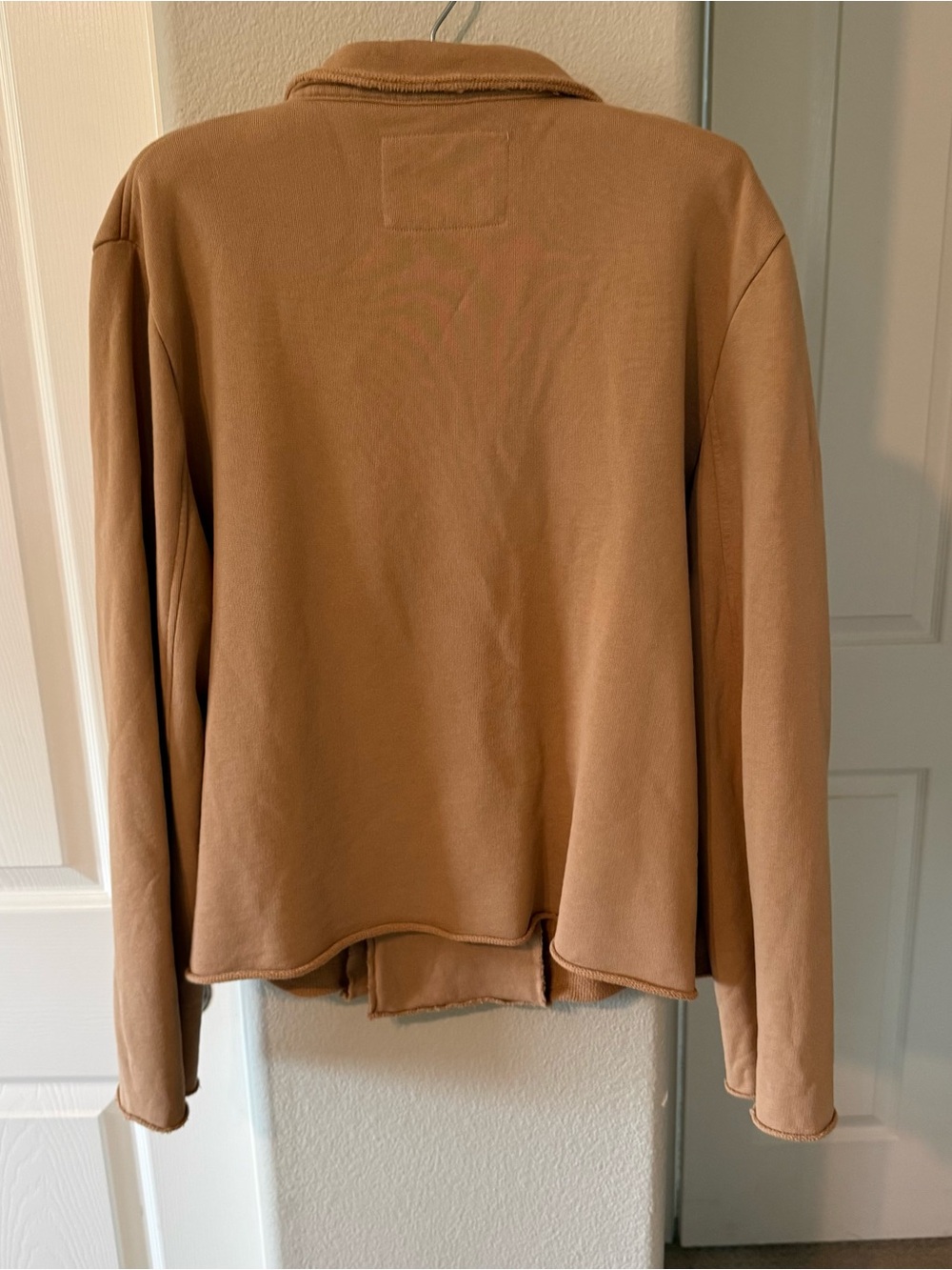 Frank and Eileen Mini Belfast Cropped Sweatshirt Peacoat in Camel Size L - Picture 8 of 12